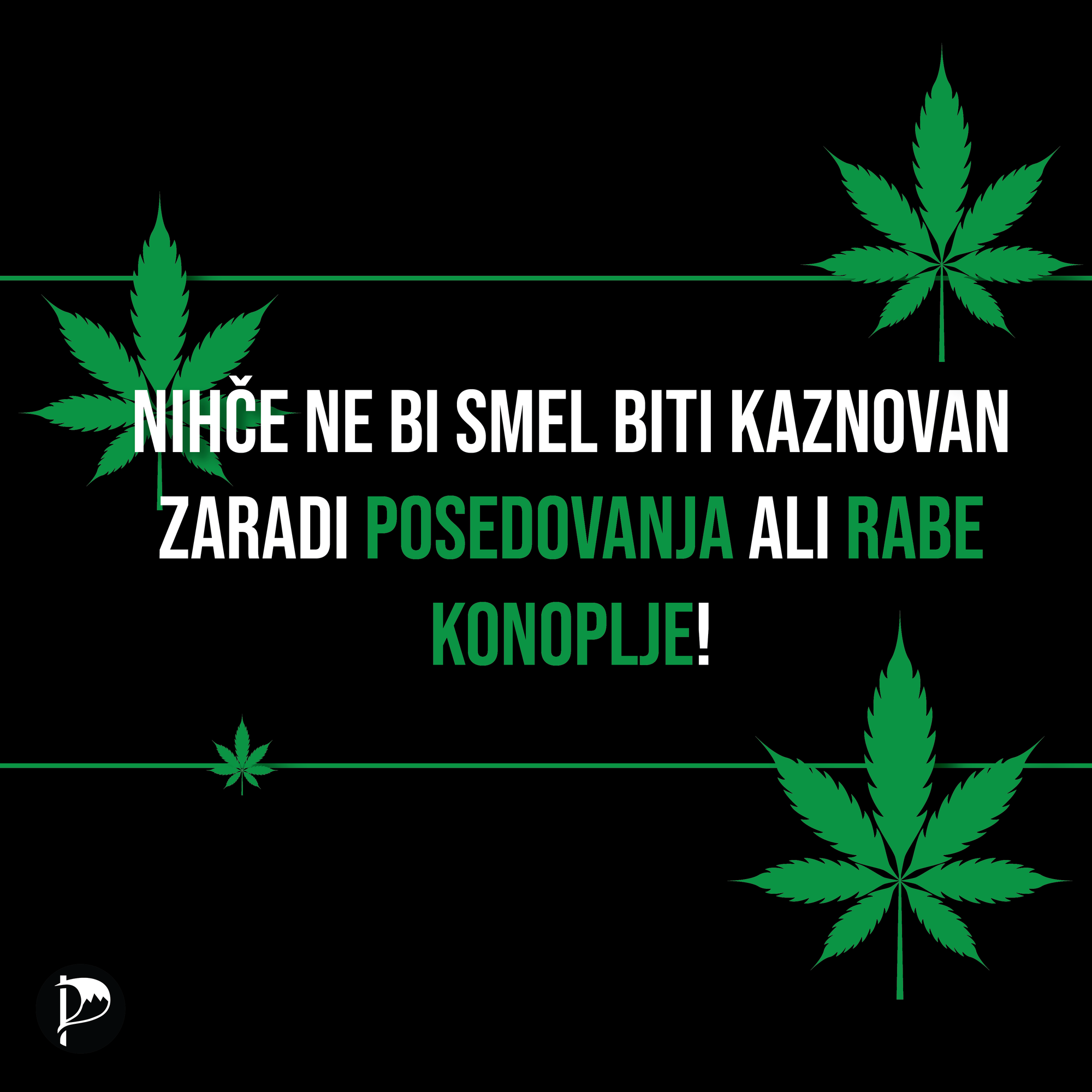 Nihče ne bi smel biti kaznovan zaradi posedovanja ali rabe konoplje!