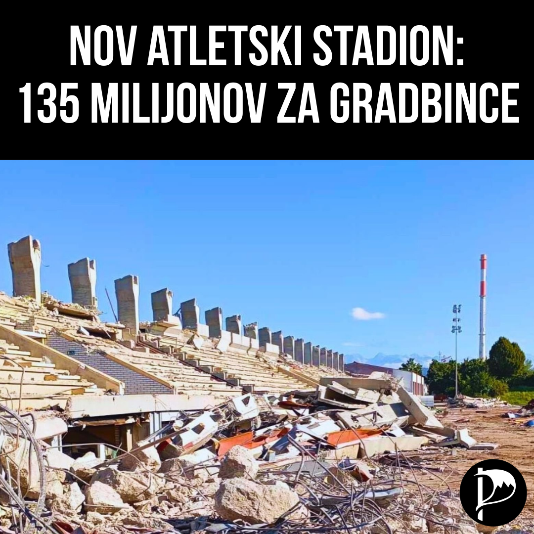 Nov atletski stadion v Ljubljani: 135 milijonov za gradbince namesto za šole in stanovanja