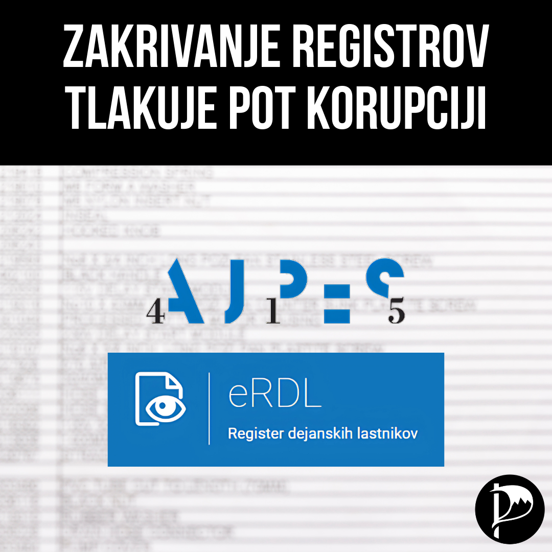 Zakrivanje registrov ustvarja prostor za korupcijo