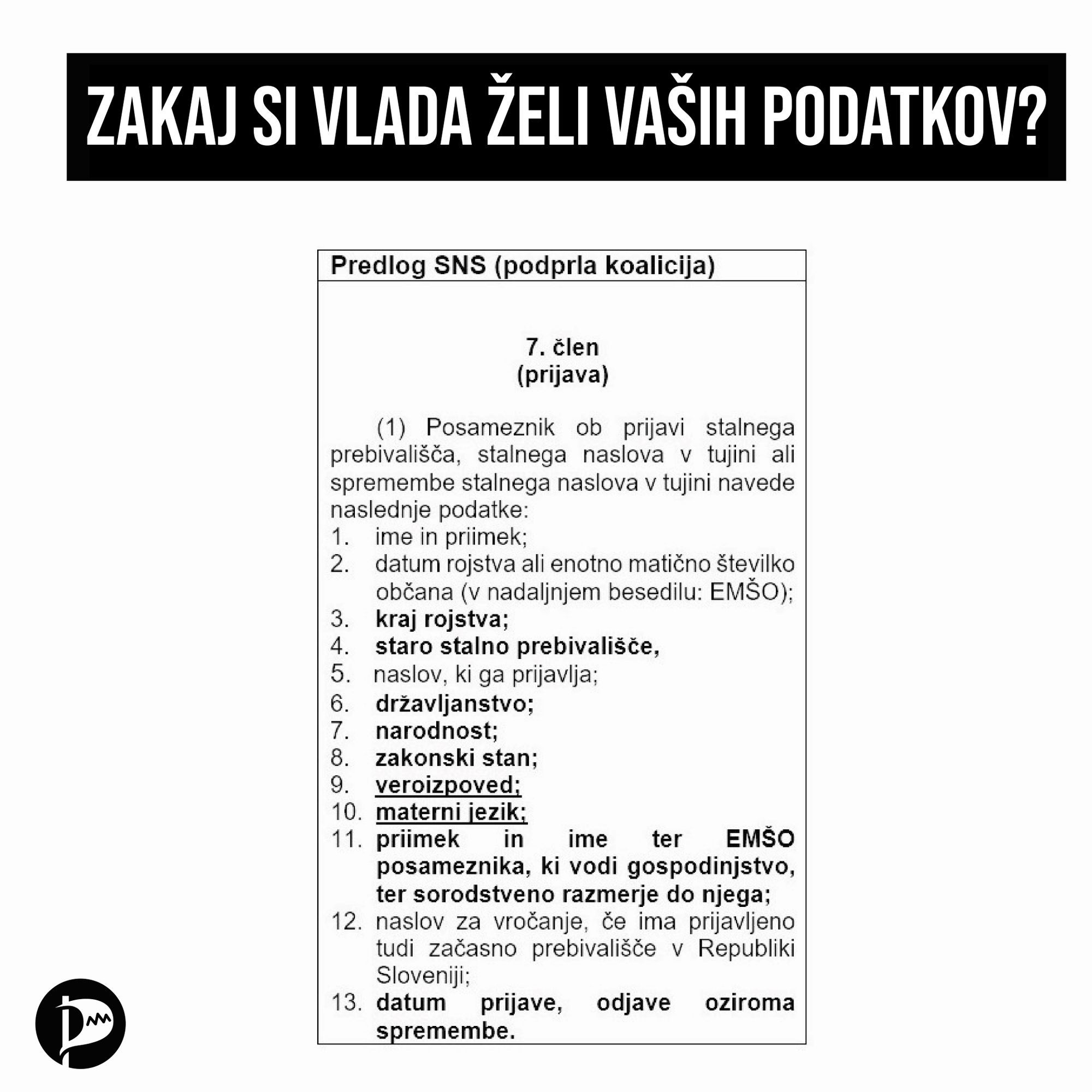 Zakaj si vlada želi vaših podatkov